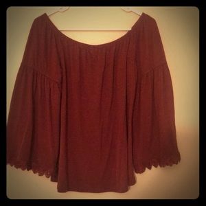 Off the shoulder top.